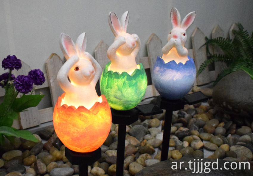 راتنج خفيف الأرنب على شكل خارج في الهواء الطلق Resin Light Rabbit Shaped Outdoor